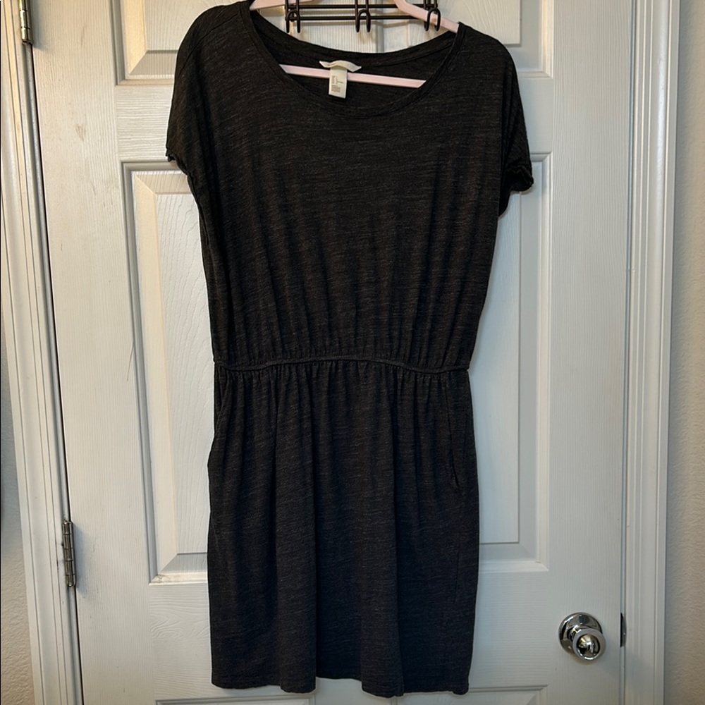 Casual Charcoal Grey Dress